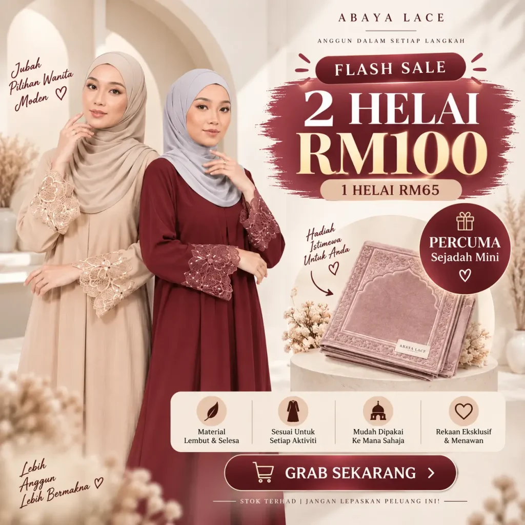 Abaya Lace - 2 Helai